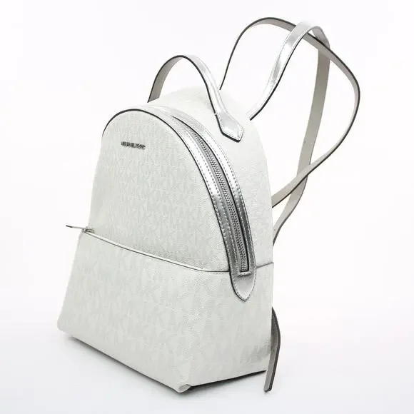 Michael Kors Silver Logo Backpack - Picture 2 of 7